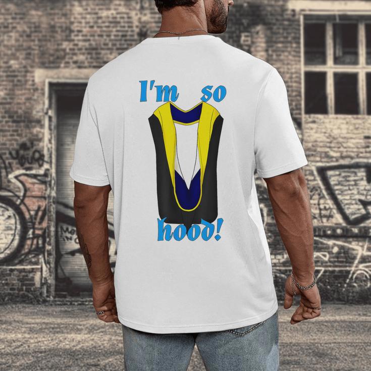 PhD Hood Graduation Shirt Doctorate Degree Doctoral Men's Back Print T-Shirt