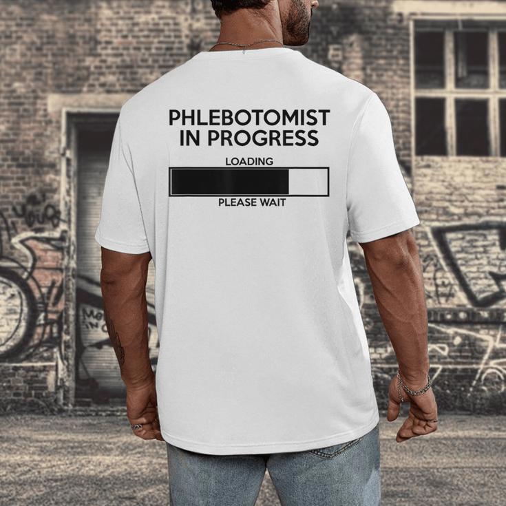 Phlebotomist In Progress Phlebotomy School Graduation Men's Back Print T-Shirt