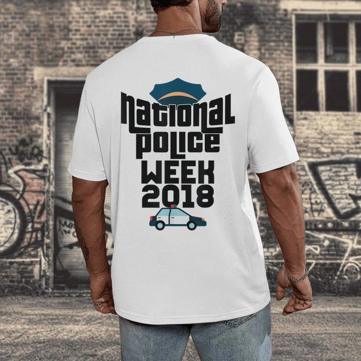 Police Officer National Week T-Shirt Graduation 2018 Men's Back Print T-Shirt