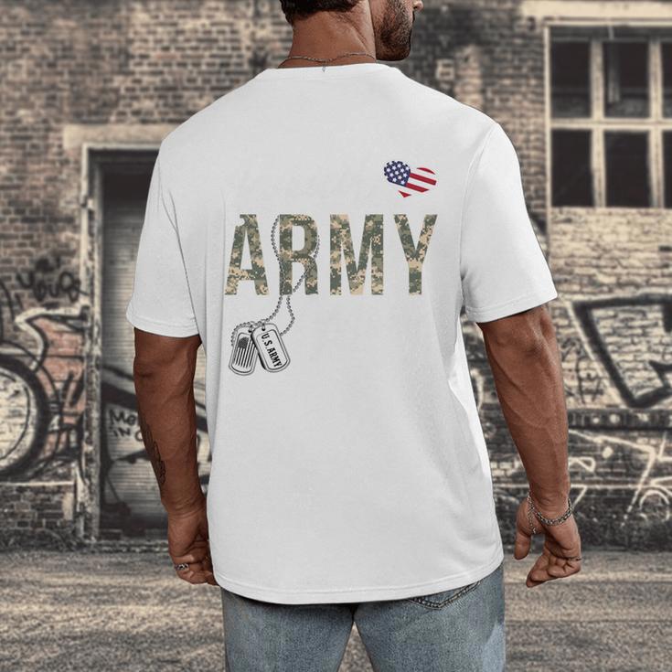 Proud Army Mom Army Graduation Mom US Army Mom Men's Back Print T-Shirt