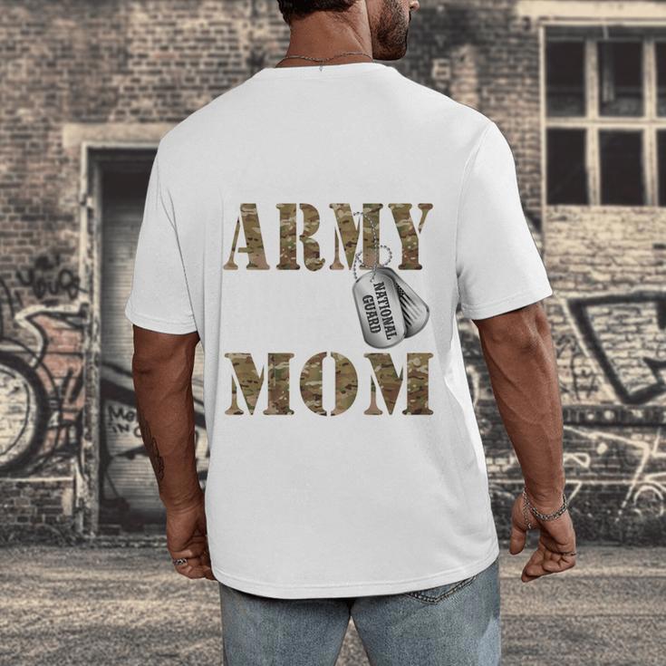 Proud Army National Guard Mom National Guard Graduation Men's Back Print T-Shirt