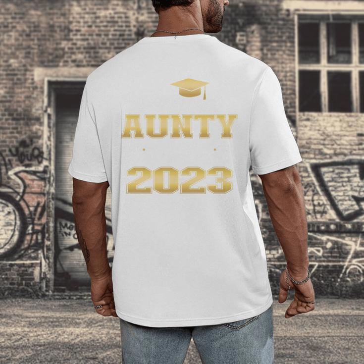 Proud Aunty Of 2023 Class MBA Graduate Family Graduation Men's Back Print T-Shirt