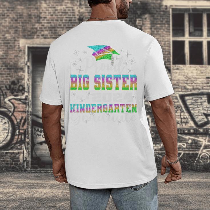 Proud Big Sister Of Kindergarten Graduate 2024 Graduation Premium Men's Back Print T-Shirt