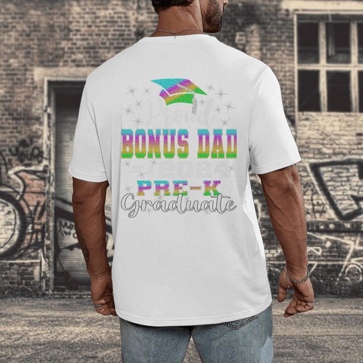 Proud Bonus Dad Of PreK School Graduate 2024 Graduation Premium Men's Back Print T-Shirt