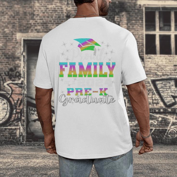 Proud Family Of PreK School Graduate 2024 Graduation Family Premium Men's Back Print T-Shirt