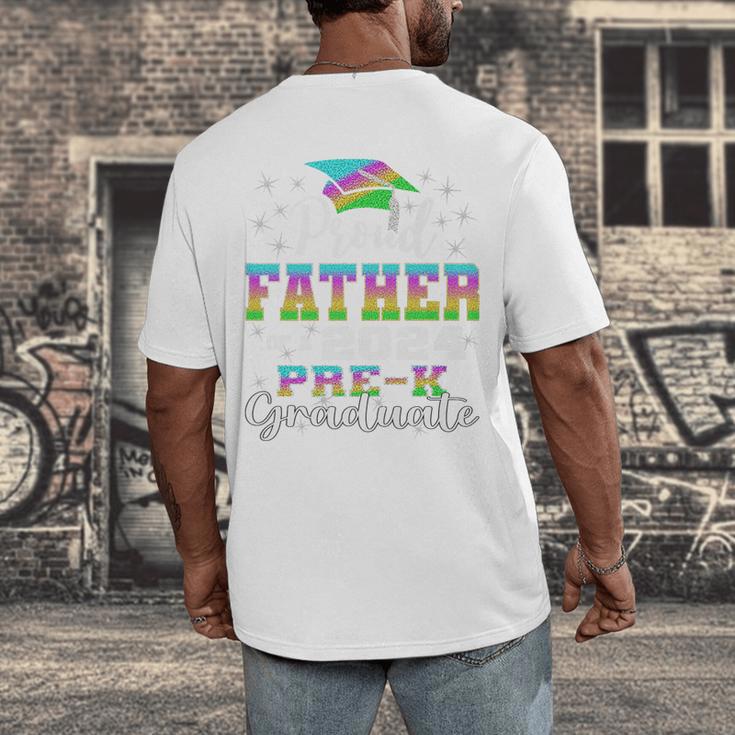 Proud Father Of PreK School Graduate 2024 Graduation Father Premium Men's Back Print T-Shirt