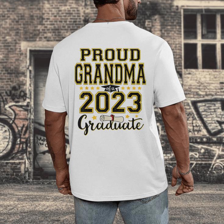 Proud Grandma Of A 2023 Graduate Graduation Men's Back Print T-Shirt
