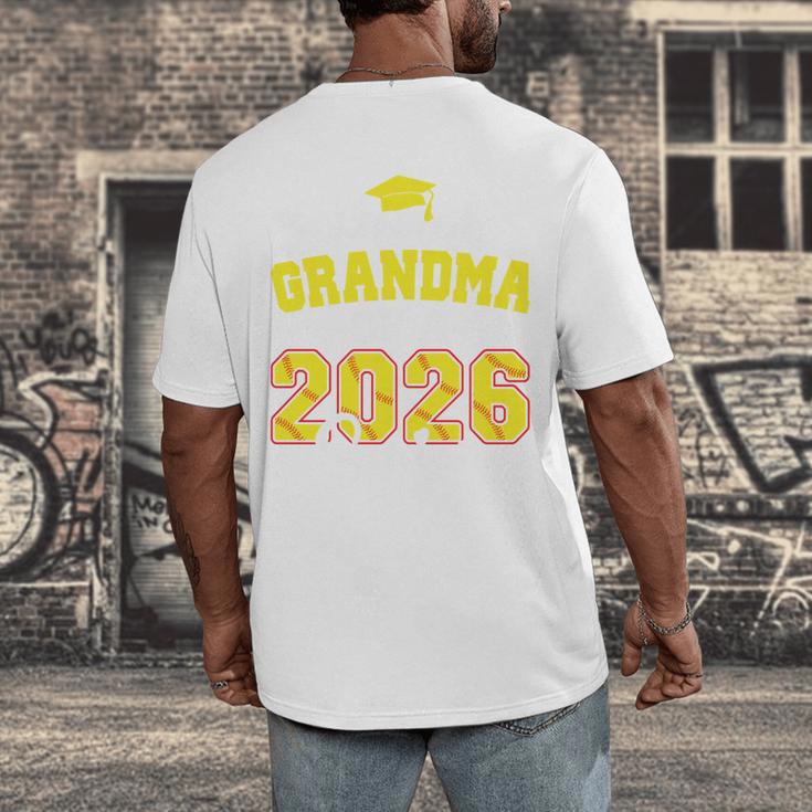 Proud Grandma Of A 2026 Senior Softball Graduation Matching Men's Back Print T-Shirt