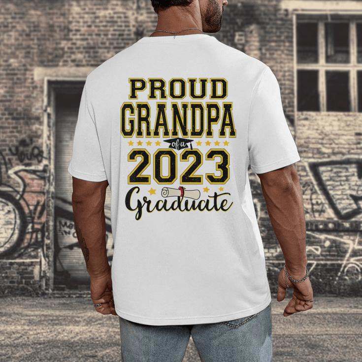 Proud Grandpa Of A 2023 Graduate Graduation Men's Back Print T-Shirt