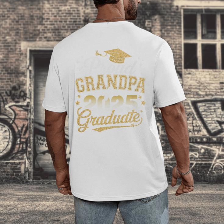 Proud Grandpa Of a Class Of 2025 Graduate Senior Graduation Premium Men's Back Print T-Shirt