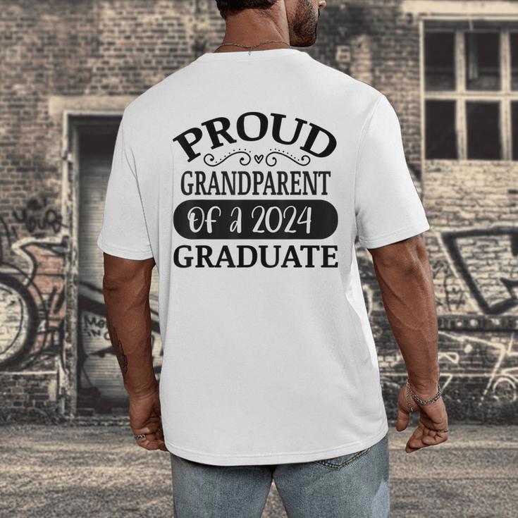 Proud Grandparent Of A Class Of 2024 Graduate Graduation Men's Back Print T-Shirt