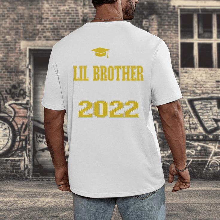 Proud Little Brother Of 2022 Graduate Class 2022 Graduation Men's Back Print T-Shirt