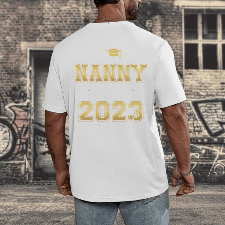 Proud Nanny Of Two 2023 Graduate Class 2023 Graduation Men's Back Print T-Shirt