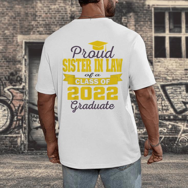 Proud Sister In Law Of 2022 Graduate Class 2022 Graduation Men's Back Print T-Shirt