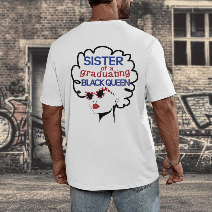 Proud Sister Queen Graduation Shirt African American Men's Back Print T-Shirt