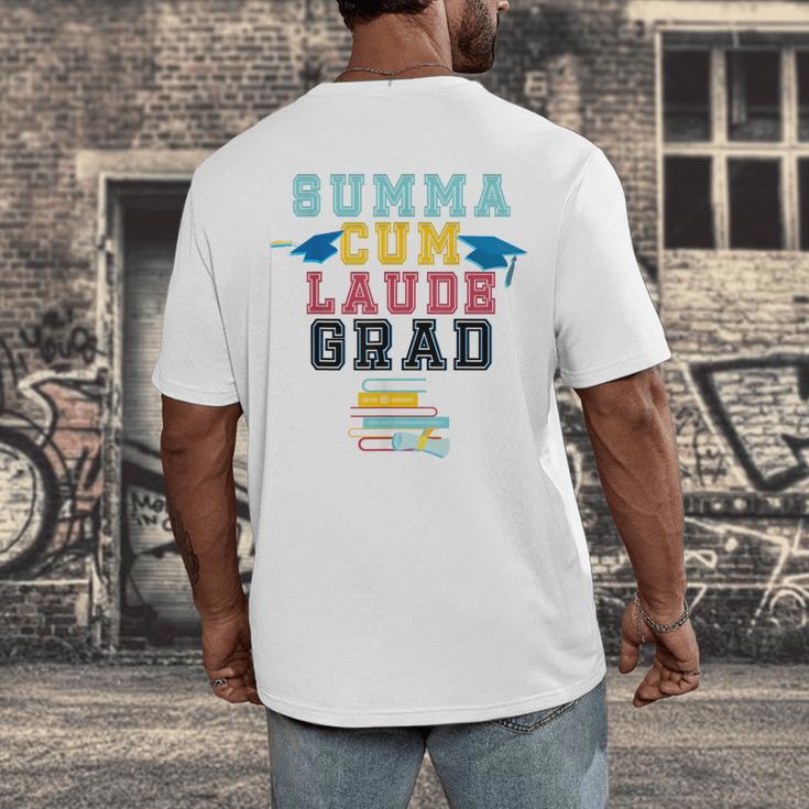 Proud Summa Cum Laude Grad College Graduation T-Shirt Men's Back Print T-Shirt