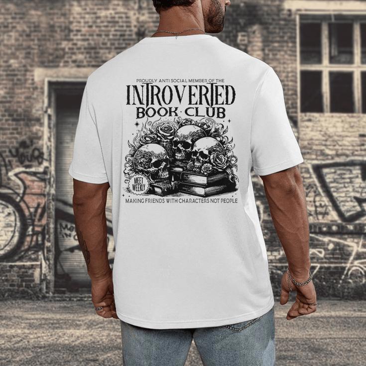 Proudly Anti Social Member Of The Introverted Book Club Men's Back Print T-Shirt Proudly Anti Social Member Of The Introverted Book Club Men's Back Print T-Shirt