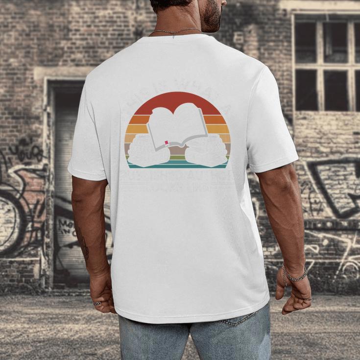 Published Author Book Writer Book Writing Novelist Premium Tri-Blend Men's Back Print T-Shirt
