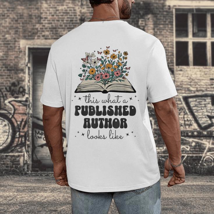This Is What A Published Author Looks Like Book Writer Men's Back Print T-Shirt This Is What A Published Author Looks Like Book Writer Men's Back Print T-Shirt