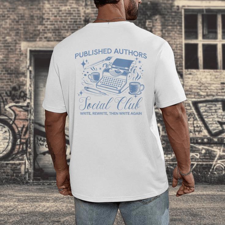 Published Authors Social Club Women Vintage Poet Book Writer Men's Back Print T-Shirt Published Authors Social Club Women Vintage Poet Book Writer Men's Back Print T-Shirt