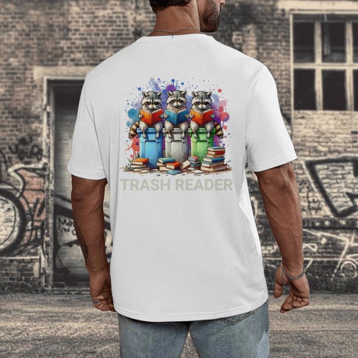 Racoons Trash Reader Book Lover Romantic Novels Premium Men's Back Print T-Shirt