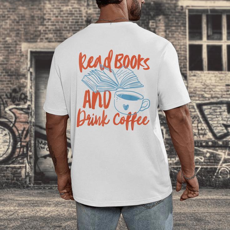 Read Book And Drink Coffee Book Club Reading Men's Back Print T-Shirt