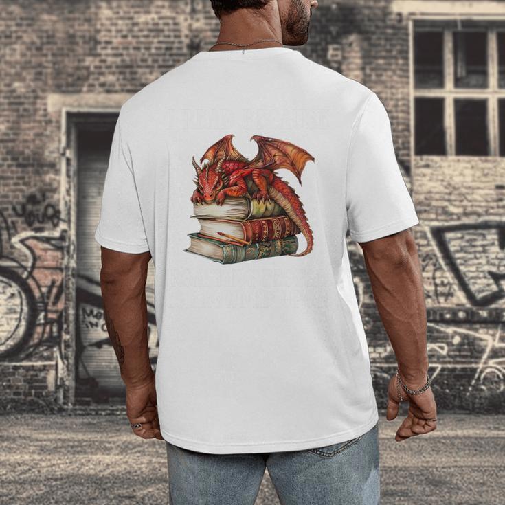 I Read Because Roasting People Is Frowned Upon Dragon Book Premium Tri-Blend Men's Back Print T-Shirt I Read Because Roasting People Is Frowned Upon Dragon Book Premium Tri-Blend Men's Back Print T-Shirt