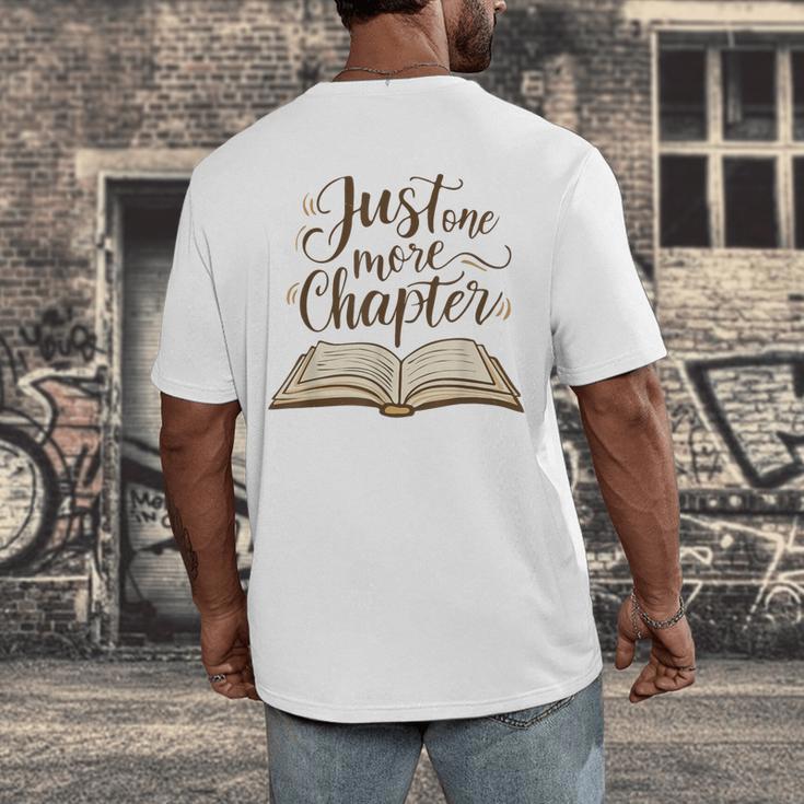 Reading Book Lover Club Librarian Just One More Chapter Men's Back Print T-Shirt