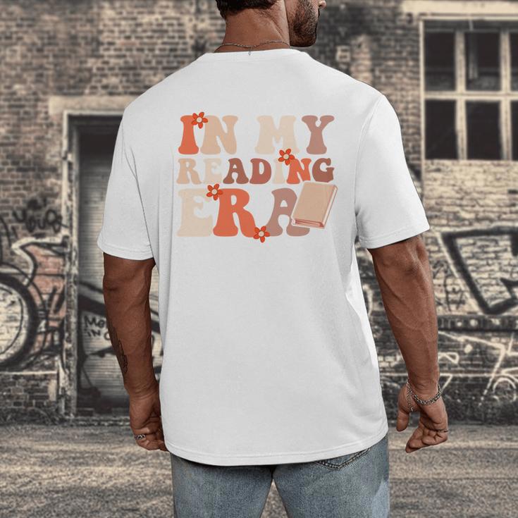 In My Reading Era Groovy Book Lovers Library Reading Women Men's Back Print T-Shirt