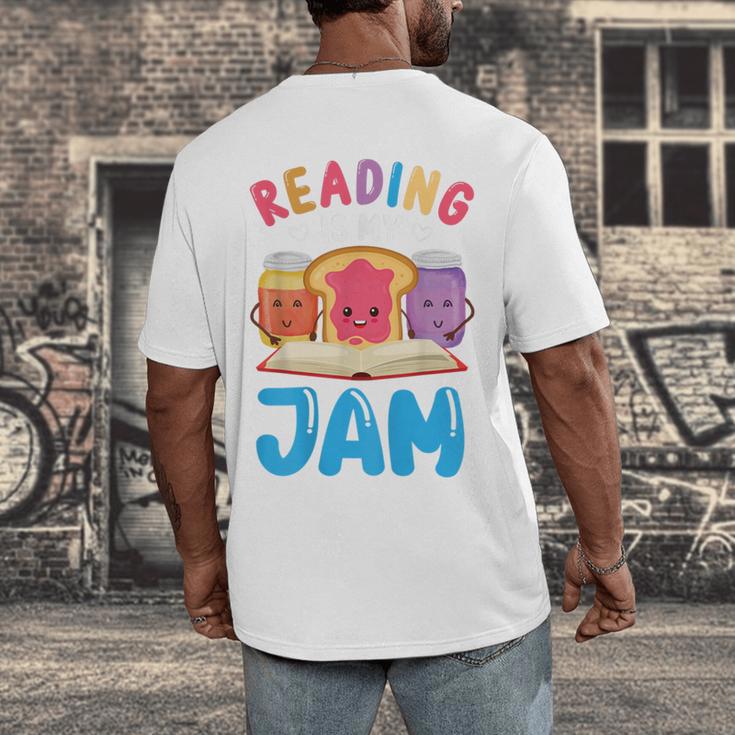 Reading Is My Jam I Love To Read Books Boy Girl Men's Back Print T-Shirt