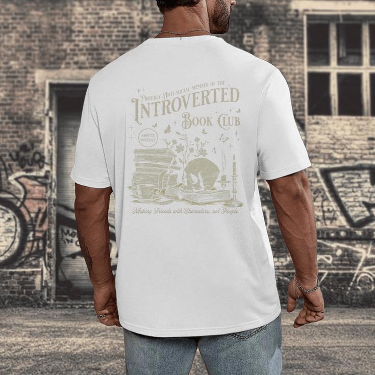 Retro Proud Anti Social Member Of Introverted Book Club Premium Tri-Blend Men's Back Print T-Shirt Retro Proud Anti Social Member Of Introverted Book Club Premium Tri-Blend Men's Back Print T-Shirt