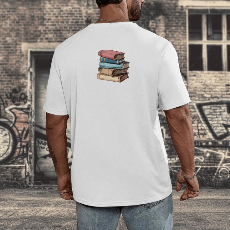 Retro Sometimes I Think I Read Too Much For Book Lover Men's Back Print T-Shirt