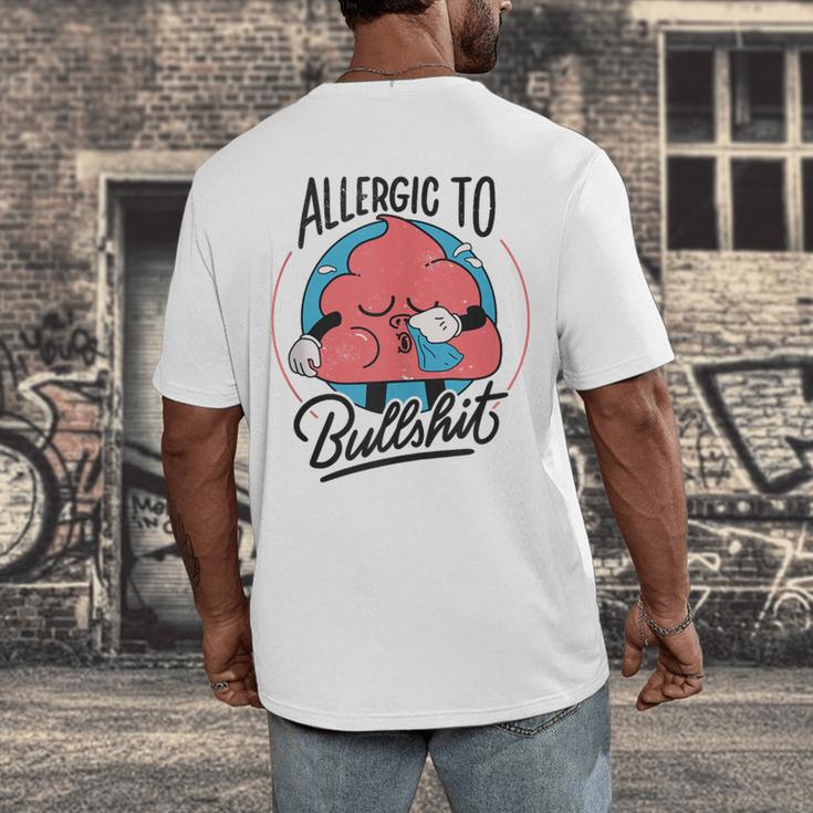 Retro Toon Introvert Sarcasm Anti-Social Nihilism Men's Back Print T-Shirt
