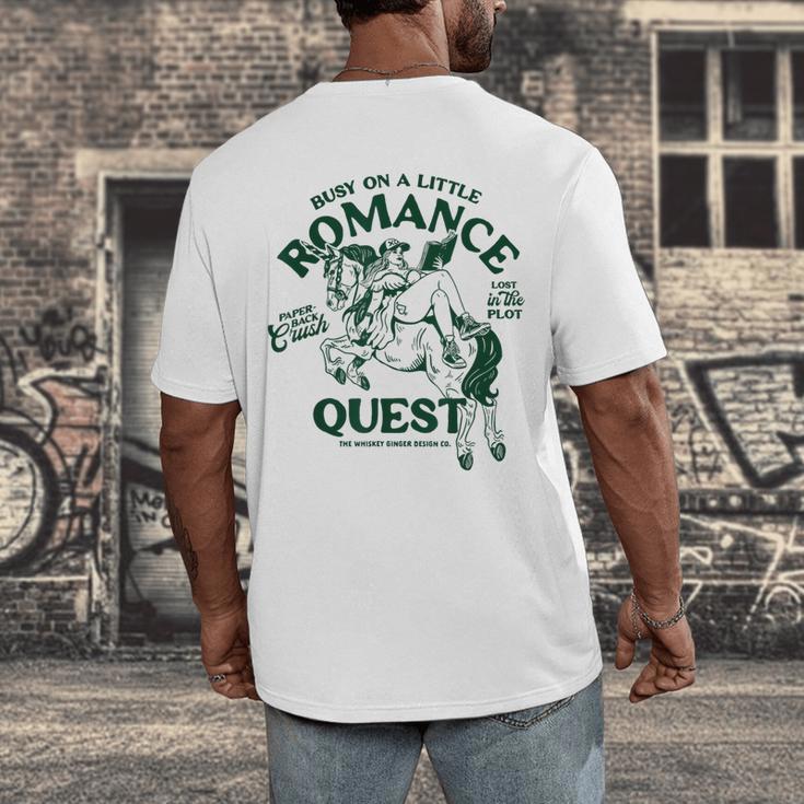 Romance Novel Smut Book Lover Bookish Bibliophile Men's Back Print T-Shirt