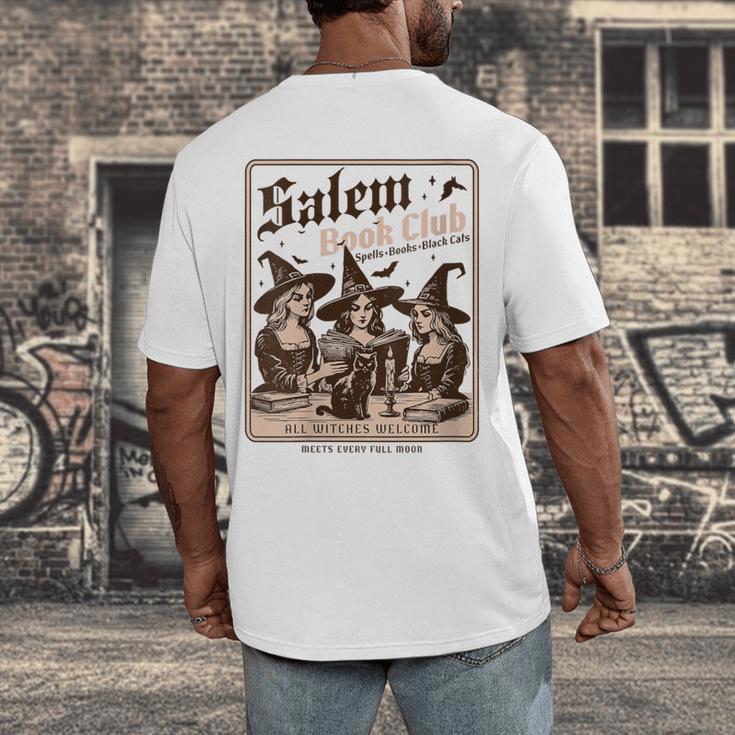 Salem Book Club Bookish Halloween Retro Salem Witch Book Men's Back Print T-Shirt