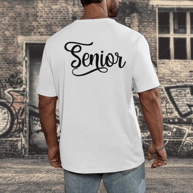 That Says Senior Cursive Script Graduation Men's Back Print T-Shirt