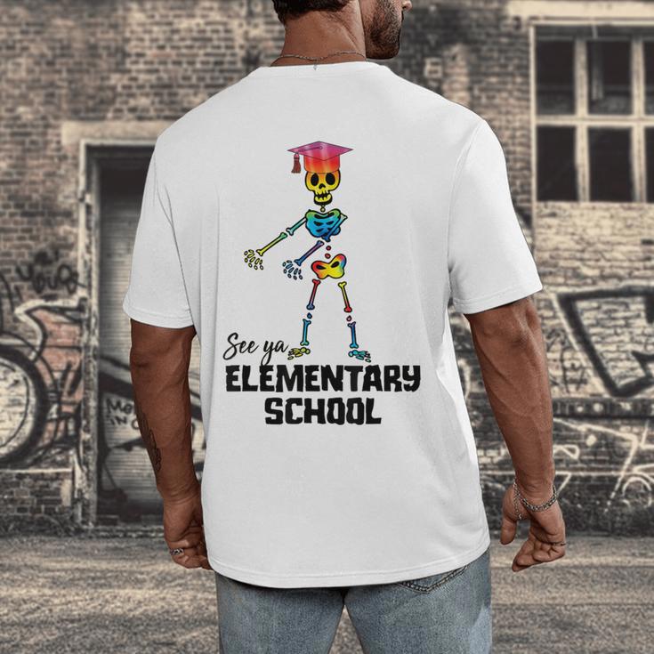 See Ya Elementary School Shirt Tie Dye Graduation Tee Men's Back Print T-Shirt
