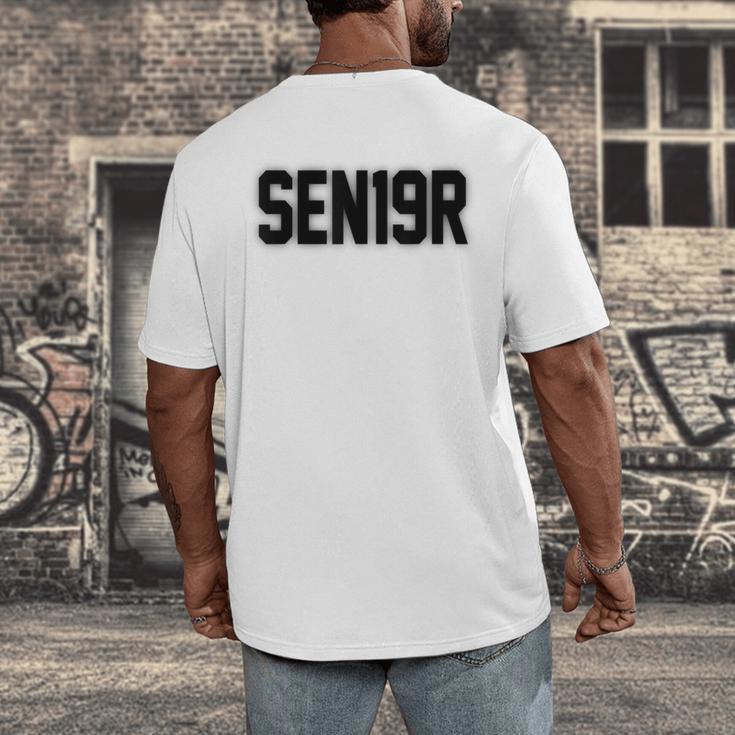 SEN19R Senior 2019 High School Graduation Party T-Shirt Men's Back Print T-Shirt