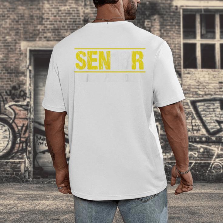 Senior 2018 Class President-School Colors Graduation Men's Back Print T-Shirt