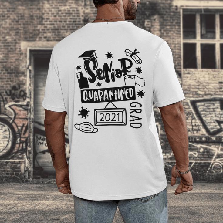 Senior 2021 Graduate 12th Grade Quarantine Senior Graduation Men's Back Print T-Shirt