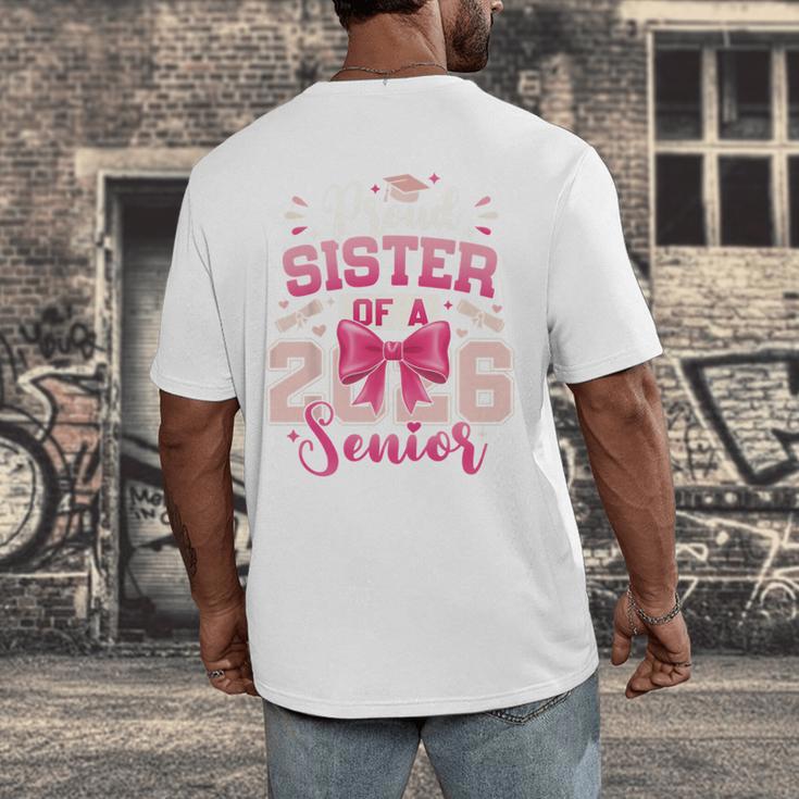 Senior 2026 Class Of 26 Coquette Pink Bow Graduation Sister Men's Back Print T-Shirt