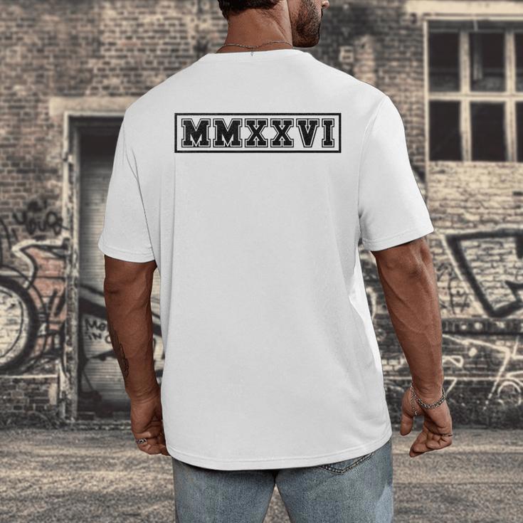Senior 2026 MMXXVI Graduate Class Of 2026 Graduation Men's Back Print T-Shirt