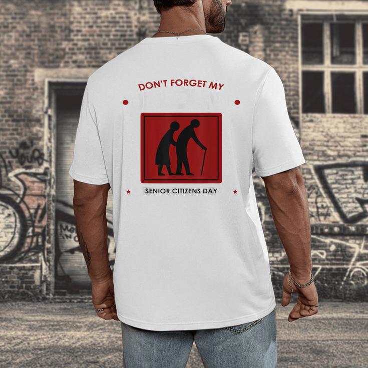 SENIOR CITIZENS DAY Don't Forget My DISCOUNT Graduation Day Men's Back Print T-Shirt