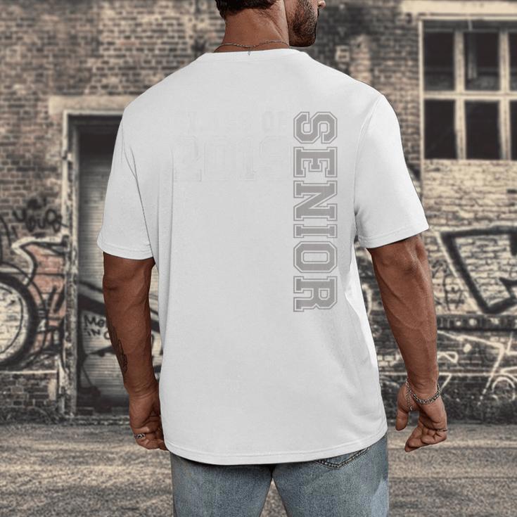 Senior Class Of 2019 19 High School Graduation Tee Men's Back Print T-Shirt