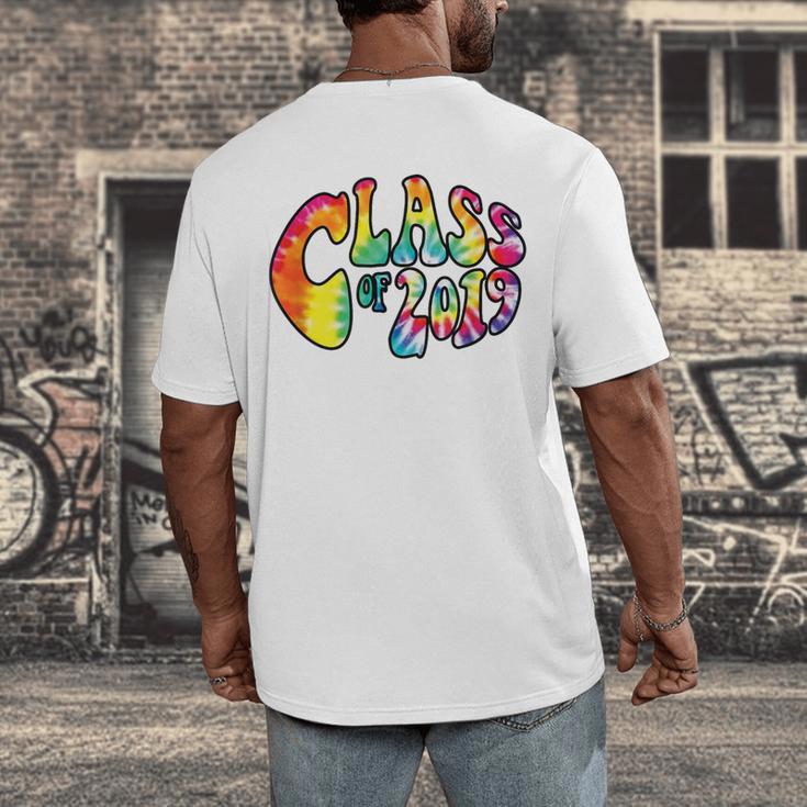 Senior Class Of 2019 Boho Tie Dye Graduation Men's Back Print T-Shirt