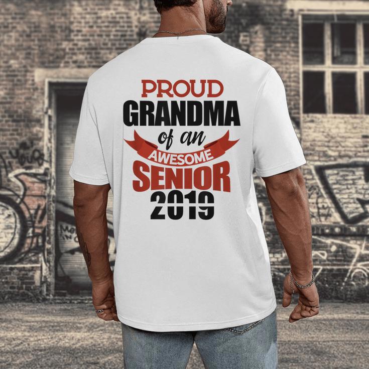 Senior Class Of 2019 Tshirt Graduation Awesome Grandma Men's Back Print T-Shirt