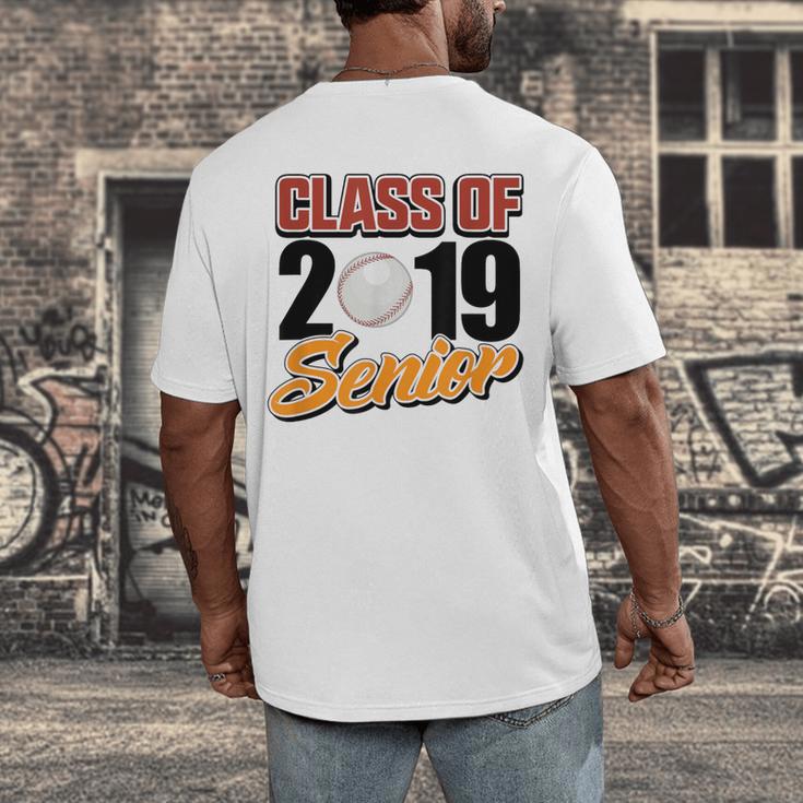Senior Class Of 2019 Tshirt Graduation School Baseball Men's Back Print T-Shirt