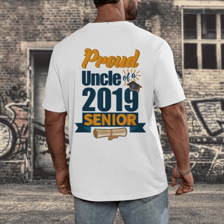 Senior Class Of 2019 Tshirt Graduation School Students Uncle Men's Back Print T-Shirt