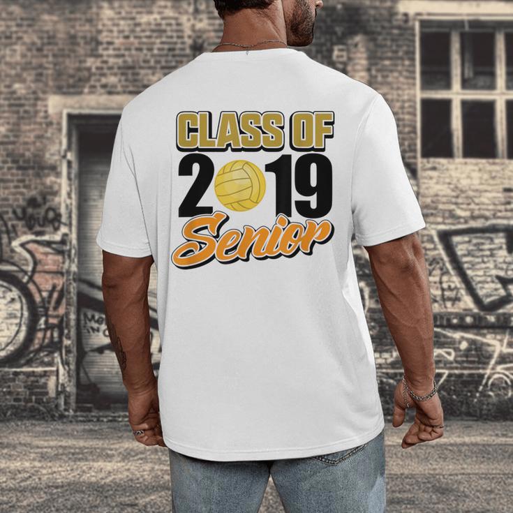 Senior Class Of 2019 Tshirt Graduation School Volleyball Men's Back Print T-Shirt