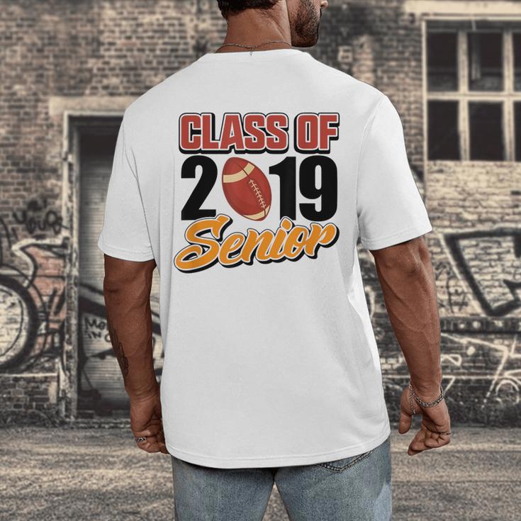 Senior Class Of 2019 Tshirt Graduation Students Football Men's Back Print T-Shirt